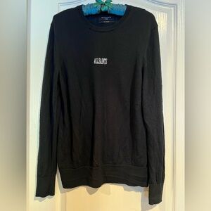 All Saints Classic Black Crewneck Sweater